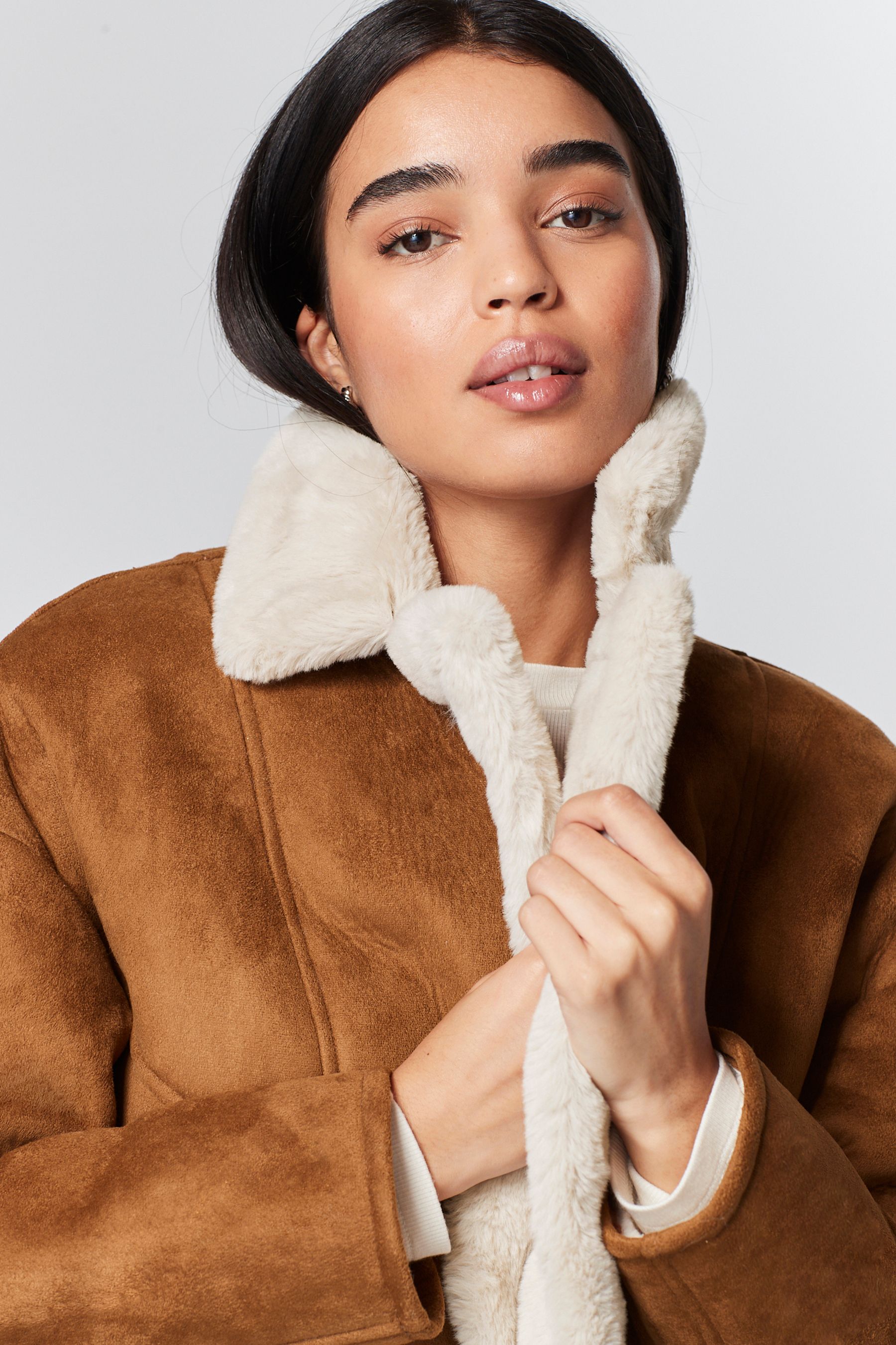 Next shearling jacket store