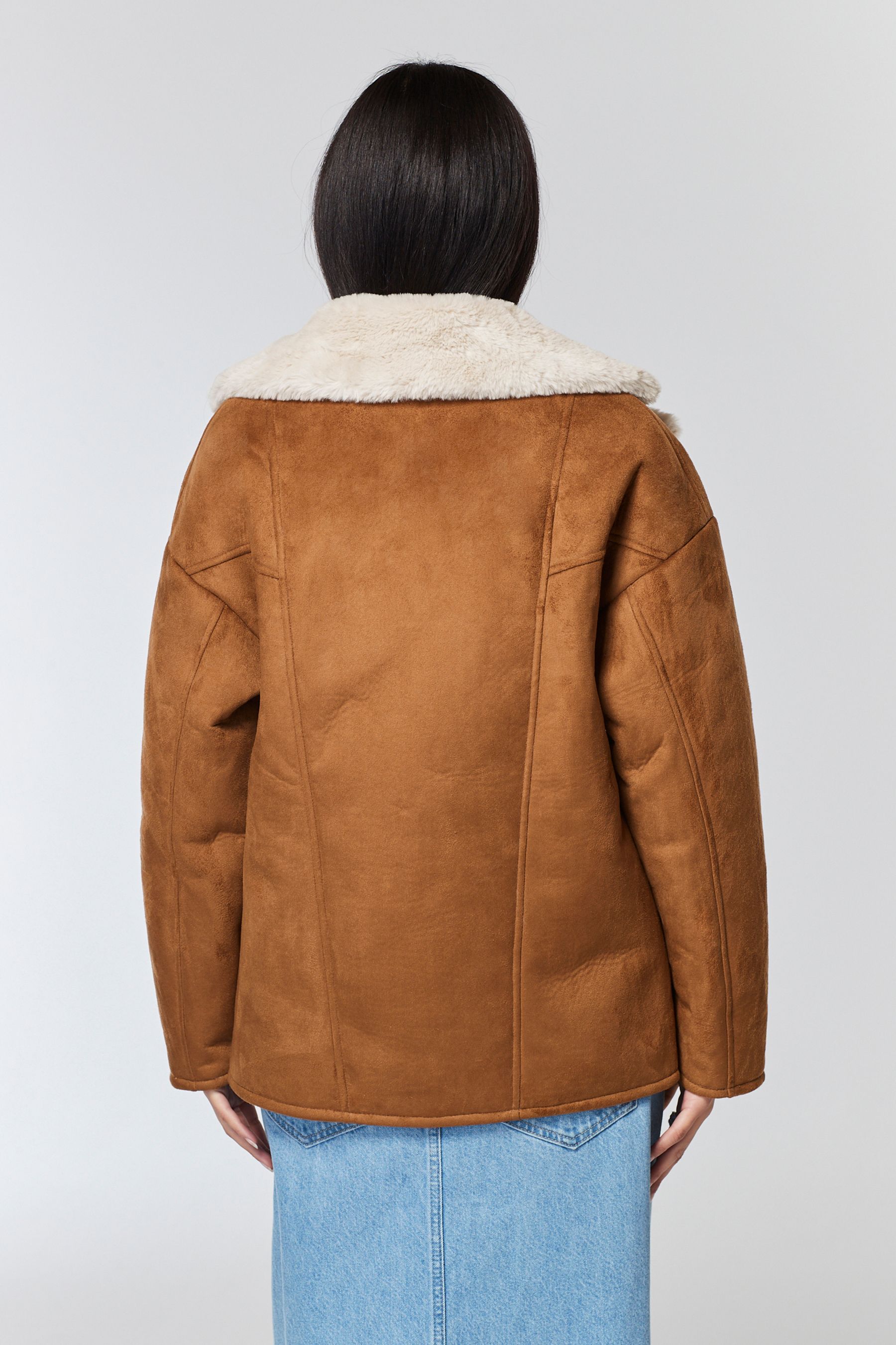Buy Tan Brown Faux Shearling Jacket from Next Luxembourg