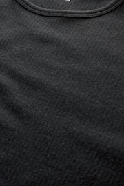 Black Long Sleeve Top Merino Blend Thermal Long Sleeve Top - Image 8 of 9