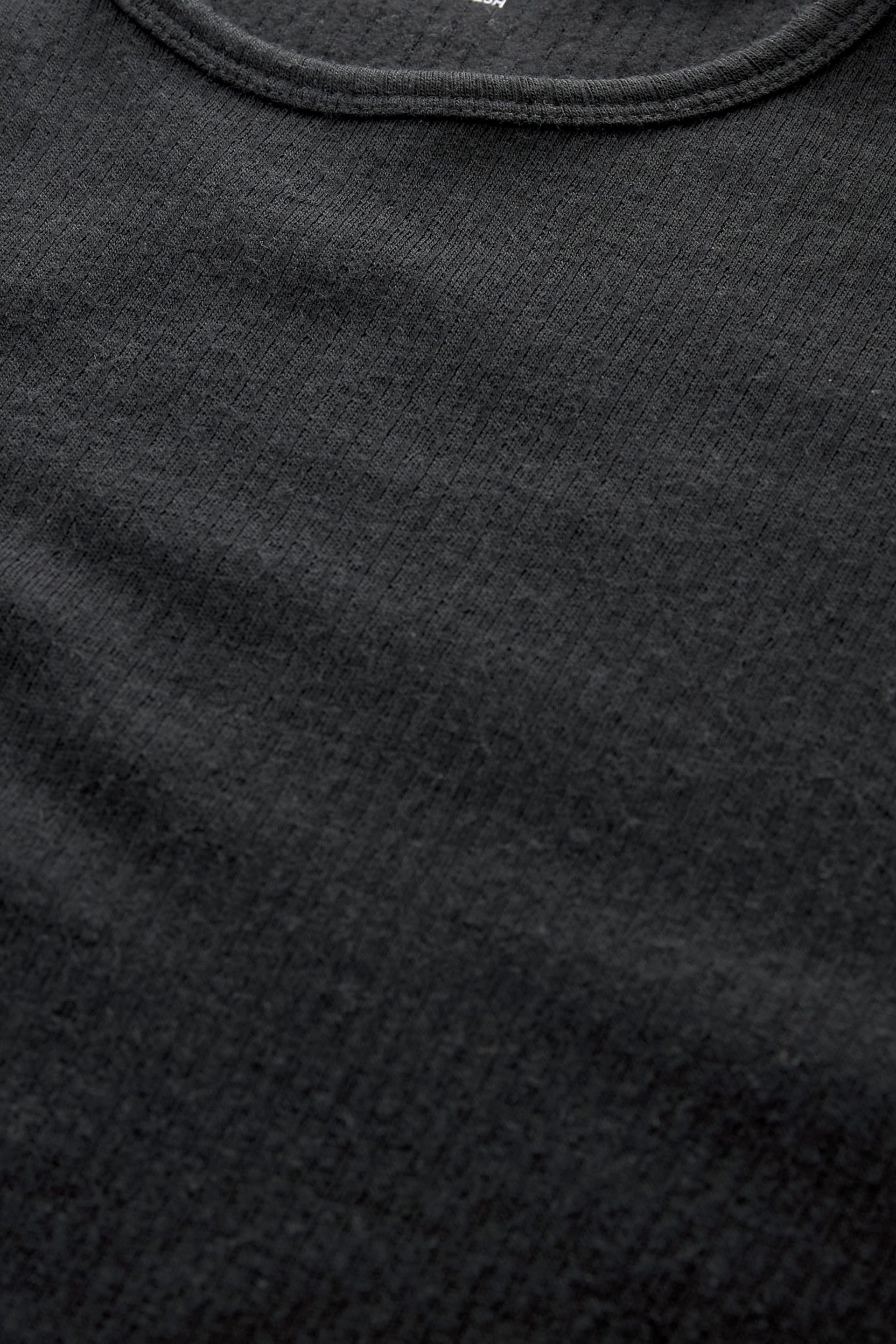 Black Long Sleeve Top Merino Blend Thermal Long Sleeve Top - Image 8 of 9