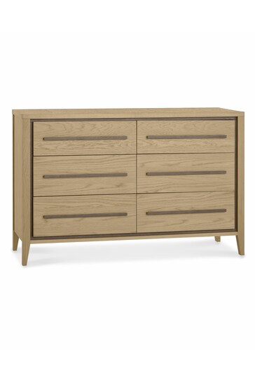 Bentley Designs Natural Rimini 6 Drawer Wide Chest