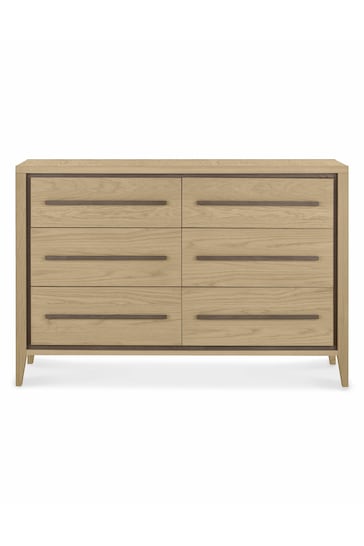 Bentley Designs Natural Rimini 6 Drawer Wide Chest