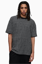 AllSaints Black Ricky Crew Shirt - Image 1 of 6