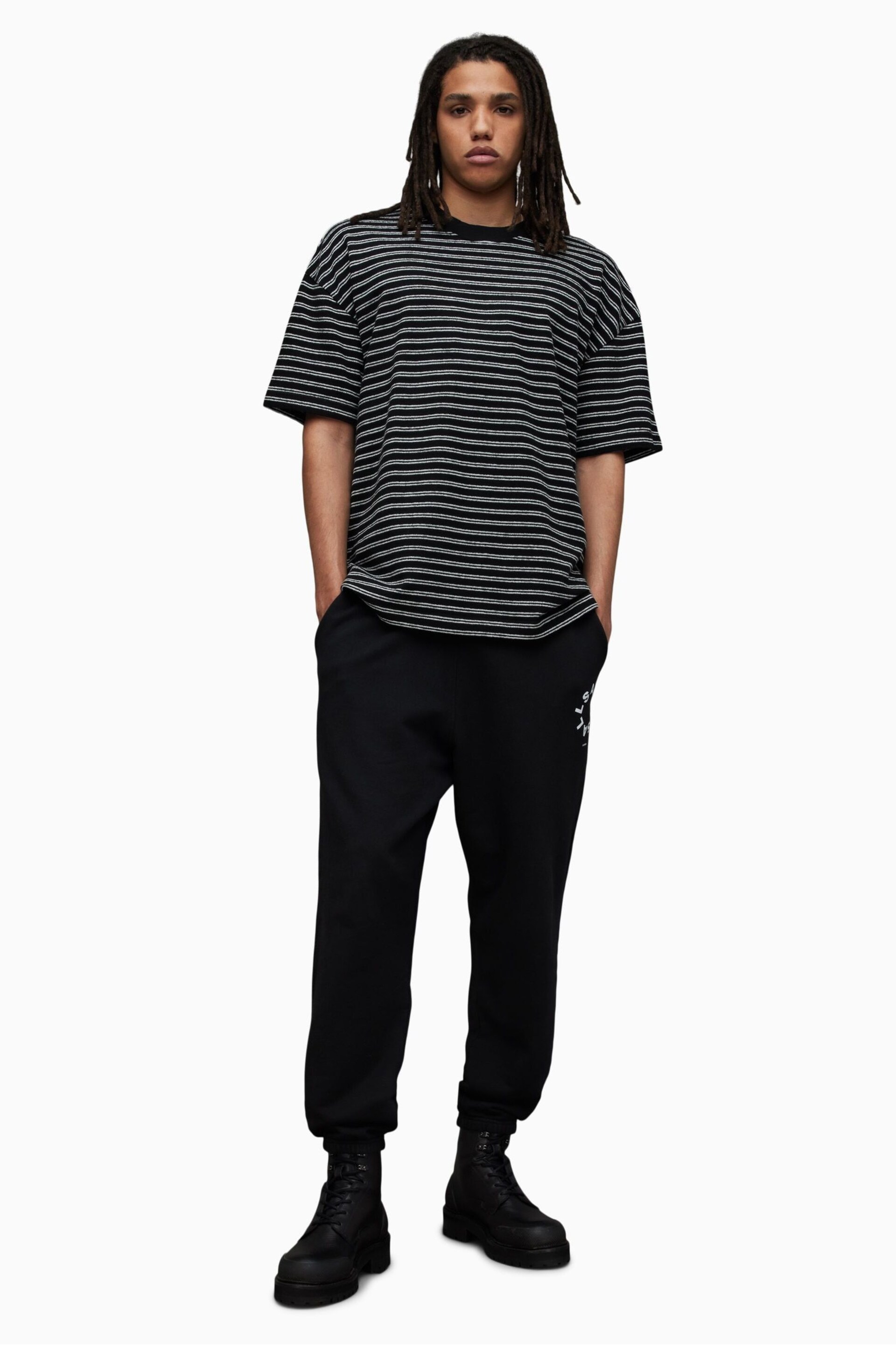 AllSaints Black Ricky Crew Shirt - Image 3 of 6