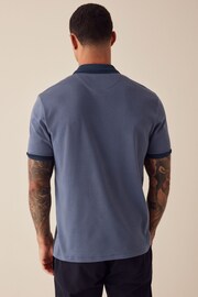 Blue Inject Colourblock Polo Shirt - Image 2 of 8