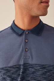 Blue Inject Colourblock Polo Shirt - Image 4 of 8