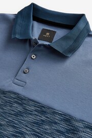 Blue Inject Colourblock Polo Shirt - Image 7 of 8