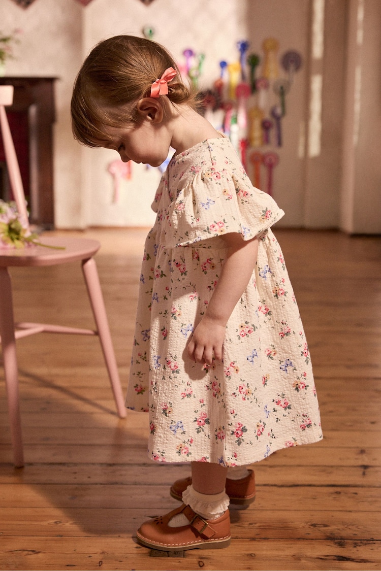 Cath Kidston Cream Floral Wrap 100% Cotton Dress (3mths-7yrs) - Image 2 of 15