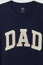 Gap Navy Blue Everyday Soft Dad Graphic Short Sleeve Crew Neck T-Shirt - Image 3 of 3