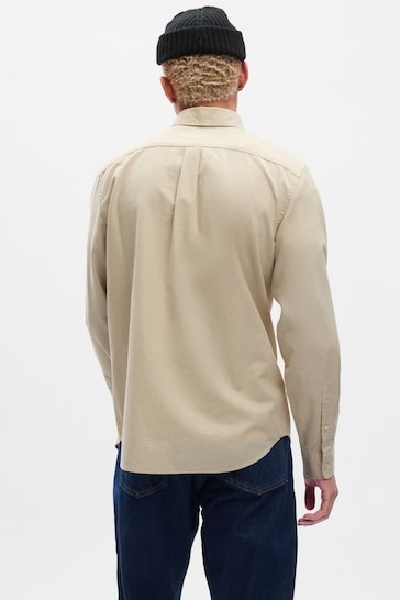 Gap Beige Regular Fit Oxford Shirt