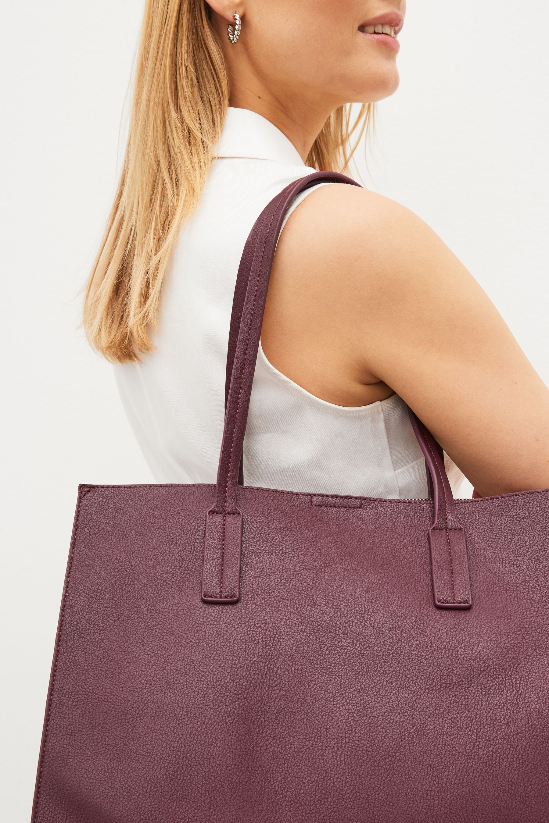 Buy Berry Red Formal Open Tote Bag from Next Luxembourg