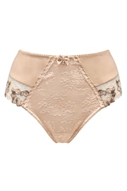 Pour Moi Brown Sofia Lace Embroidered Deep Briefs - Image 4 of 5