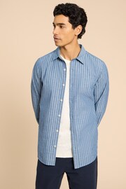 White Stuff Blue Stripe Long Sleeve Shirt - Image 1 of 7