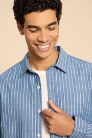 White Stuff Blue Stripe Long Sleeve Shirt - Image 4 of 7