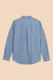 White Stuff Blue Stripe Long Sleeve Shirt - Image 6 of 7