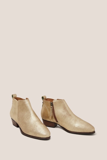 White Stuff Gold Willow Leather Ankle Boots