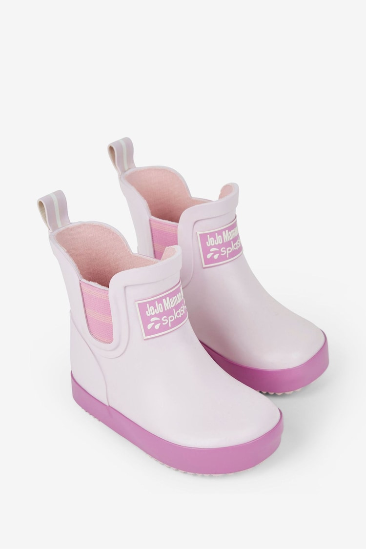 JoJo Maman Bébé Pink Rose Ankle Wellies - Image 1 of 6