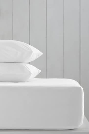 White Cotton Rich Extra Deep Fitted Sheet