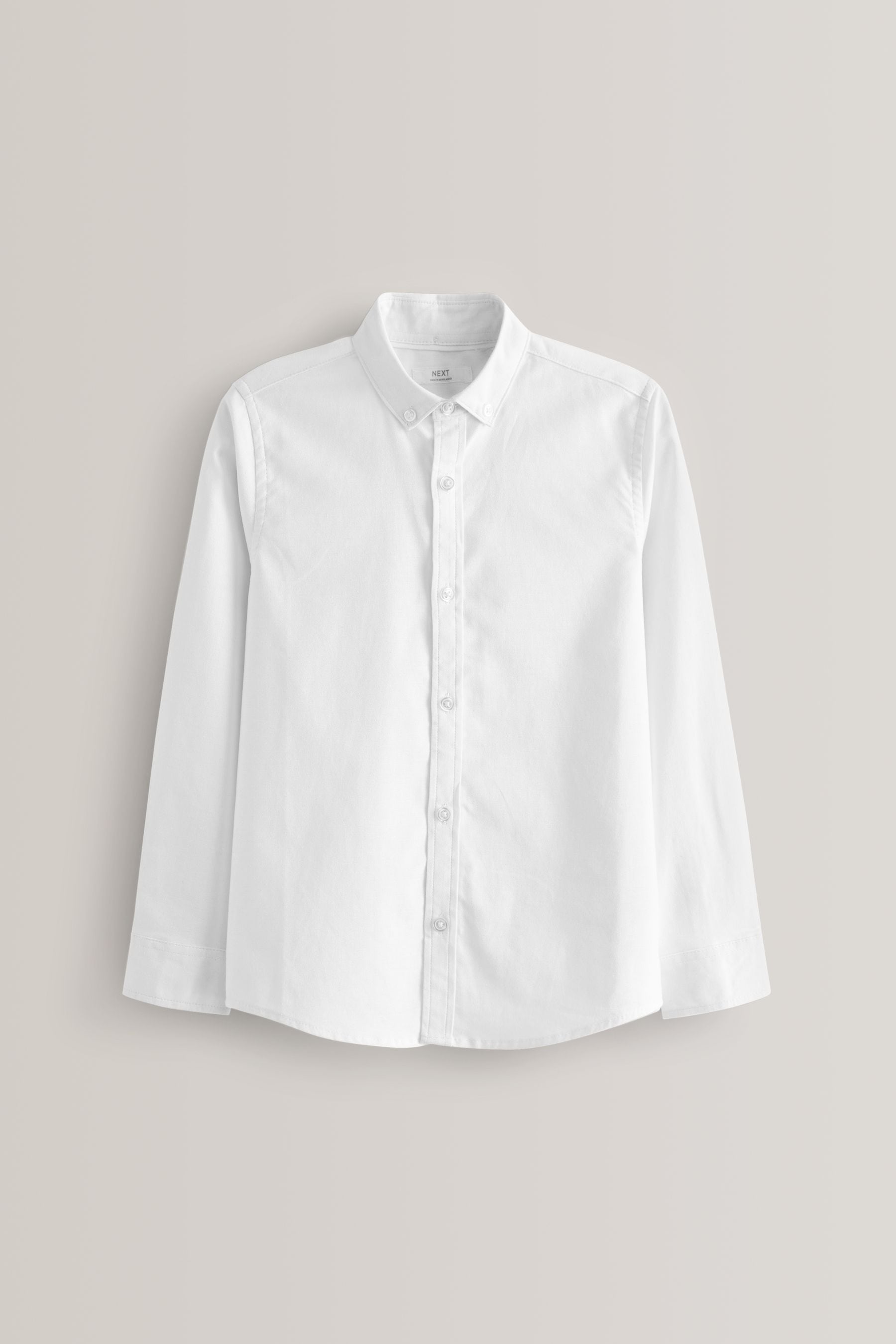 White Plain Single Oxford Shirt 3 16yrs