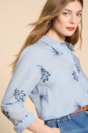 White Stuff Blue Sophie Embroidered Shirt - Image 5 of 8