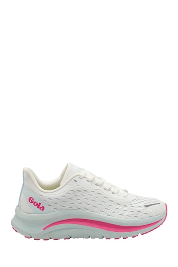 Gola White Alzir Speed Mesh Lace-Up Ladies Running Trainers