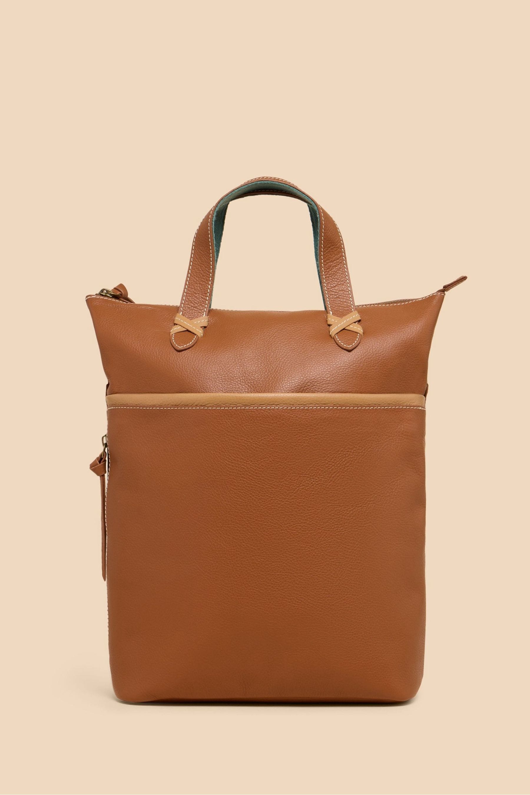 Brown leather convertible backpack hotsell