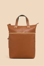 White Stuff Brown Leather Convertible Backpack - Image 1 of 4