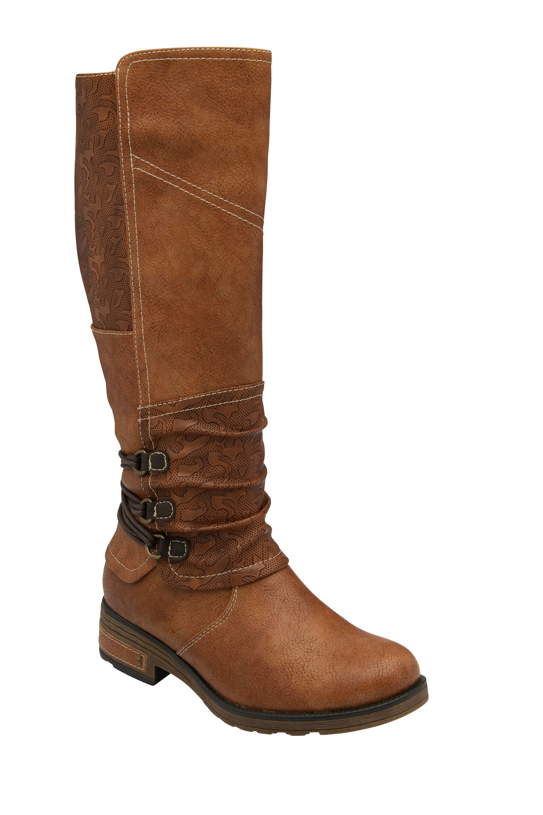 Zip up knee high boots best sale