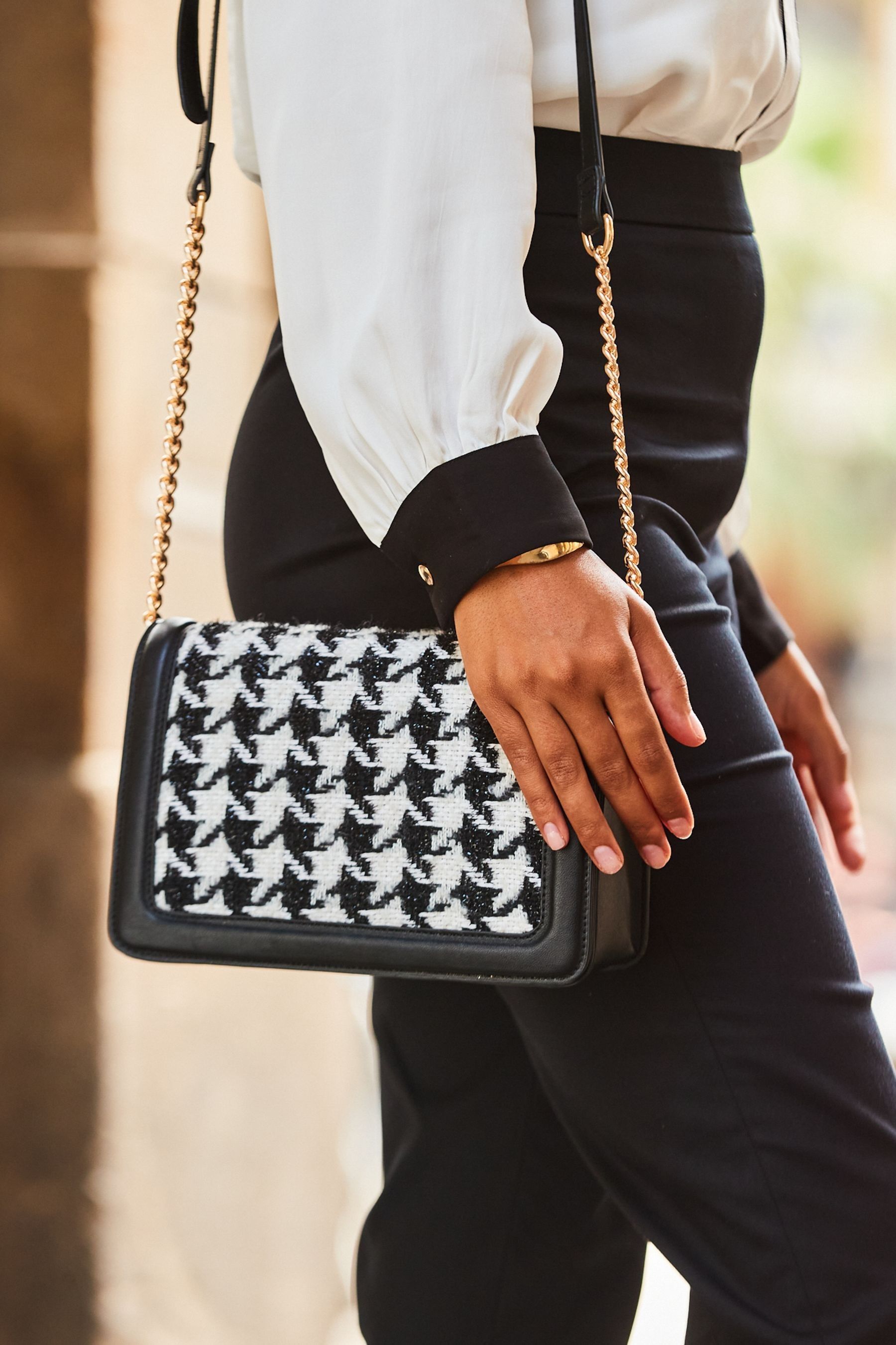 Buy Sosandar Black Chain Detail Cross Body Bag from Next Gibraltar