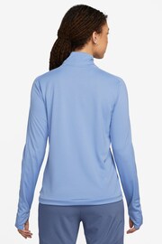 Nike Blue Dri-FIT Swoosh Half-Zip Running Top - Image 2 of 3