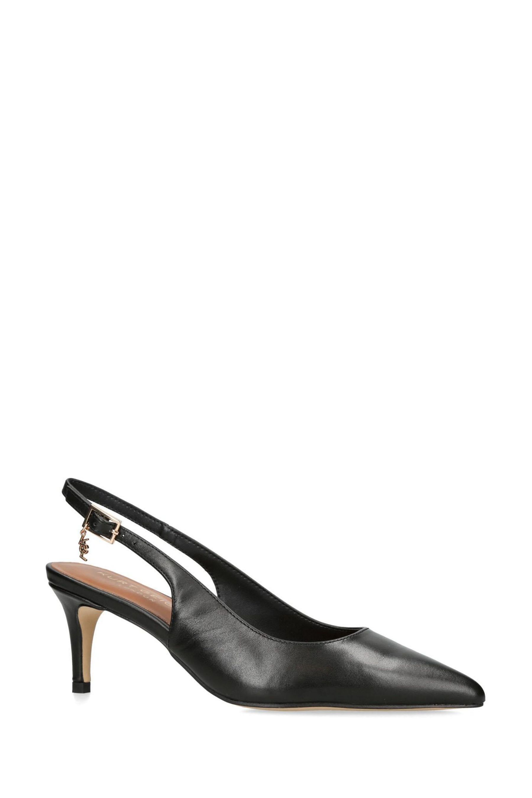Black kitten heel slingback shoes uk clearance