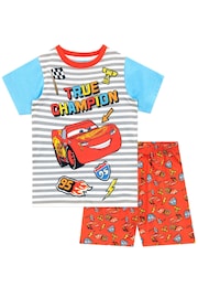 Character Grey/Orange Cars Short Pyjamas - Image 1 of 5