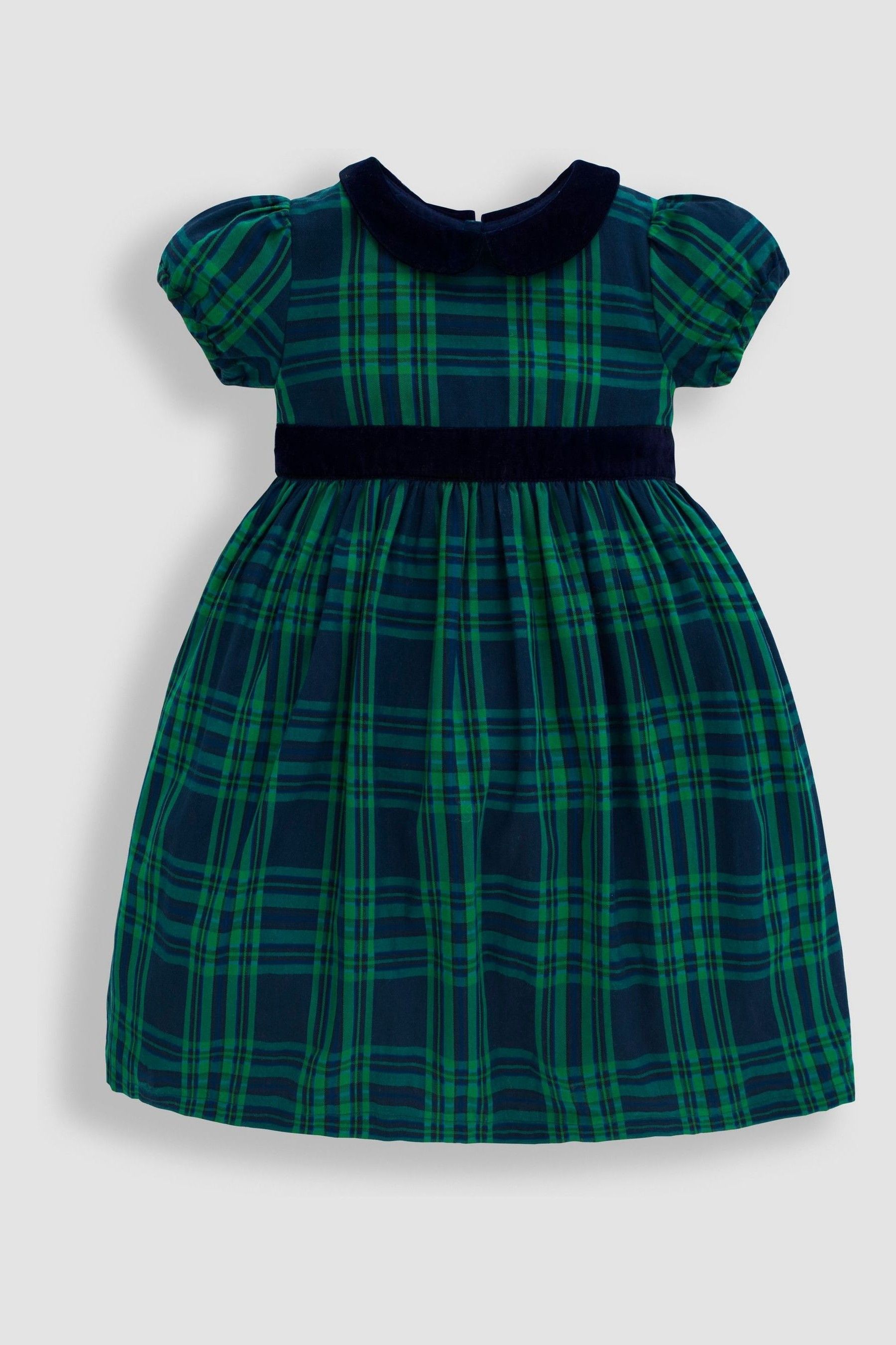 JoJo Maman Bebe Navy Check Party Dress