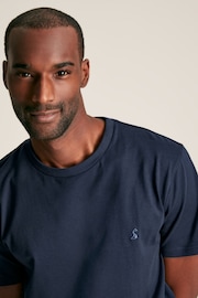 Joules Denton Navy Plain Jersey Crew Neck T-Shirt - Image 4 of 6