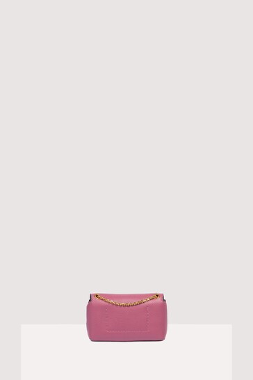 Coccinelle Liya Chain Pink Leather Mini Cross-Body Bag