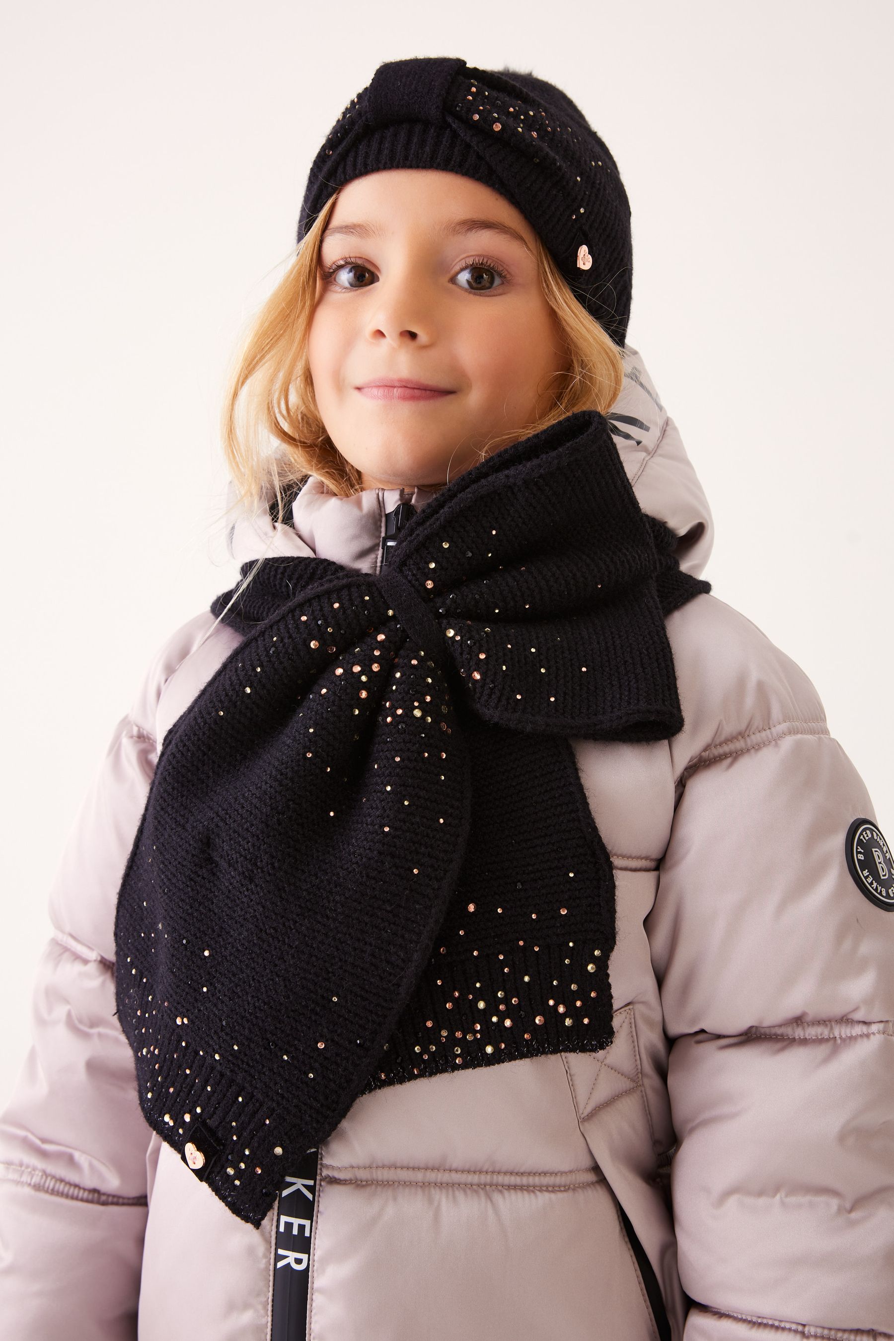 Girls top black scarf