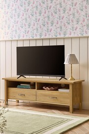 Laura Ashley Oak Milton 2 Drawer TV Unit - Image 1 of 8