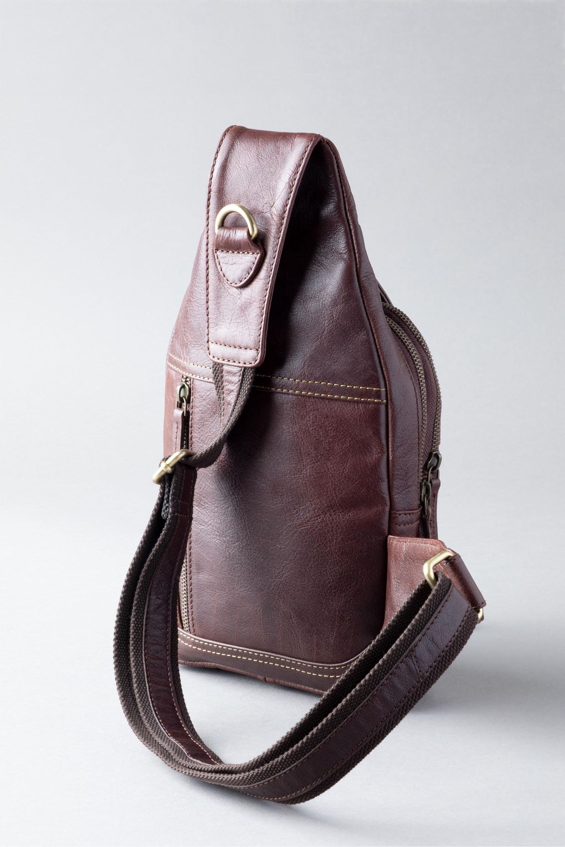 Tan leather sling bag cheap