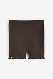 self. Chocolate Brown Ribbed Seamfree Sleep Set - Image 7 of 8