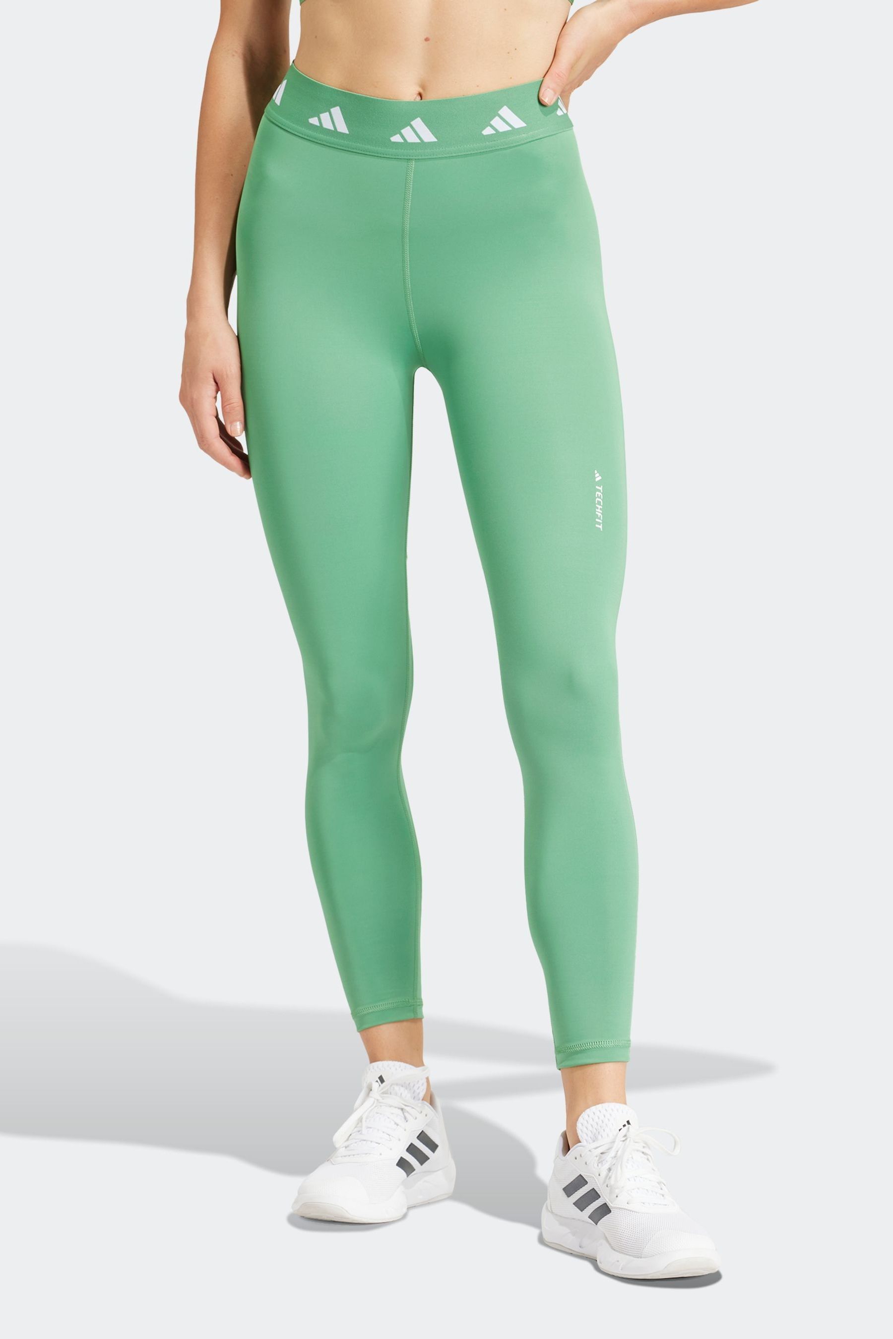 Buy adidas Green Techfit 7 8 Leggings from the Next UK online shop