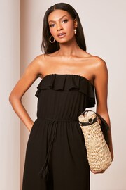 Lipsy Black Jersey Bandeau Holiday Shop Jumpsuit - Image 4 of 4