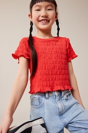 Red Textured Top (3-16yrs) - Image 1 of 8