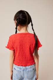 Red Textured Top (3-16yrs) - Image 4 of 8