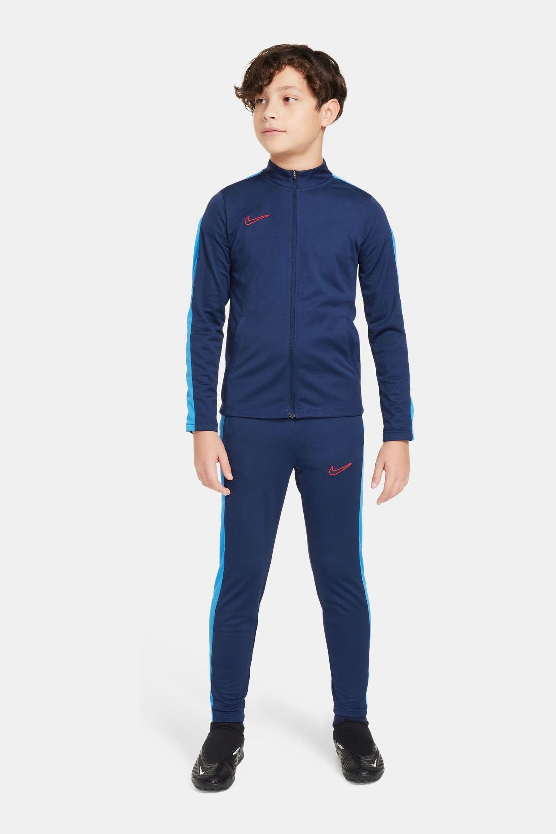 Navy blue nike cotton tracksuit top