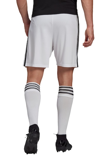 adidas White Football Squadra Shorts