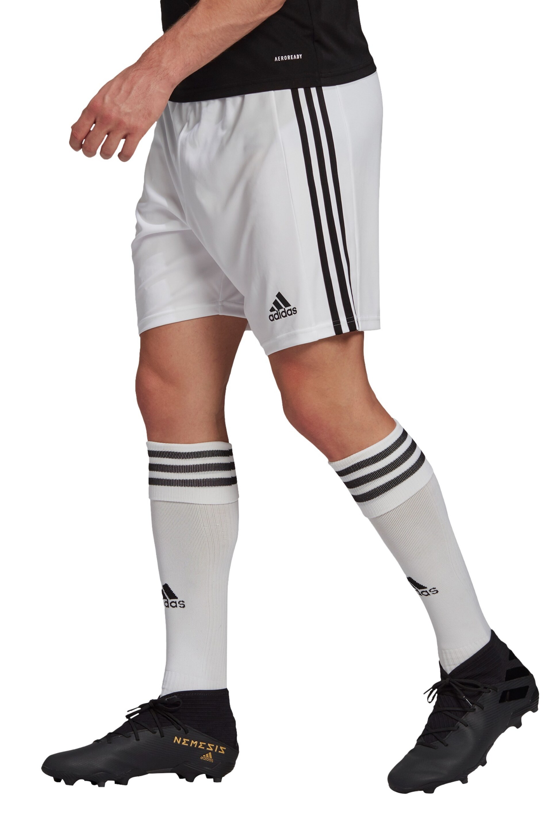 adidas White Football Squadra Shorts - Image 3 of 6