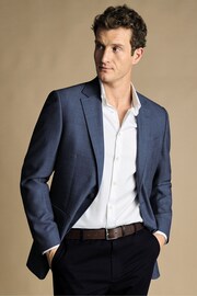 Charles Tyrwhitt Navy Blue Slim Fit Proper Blazer Jacket - Image 1 of 5