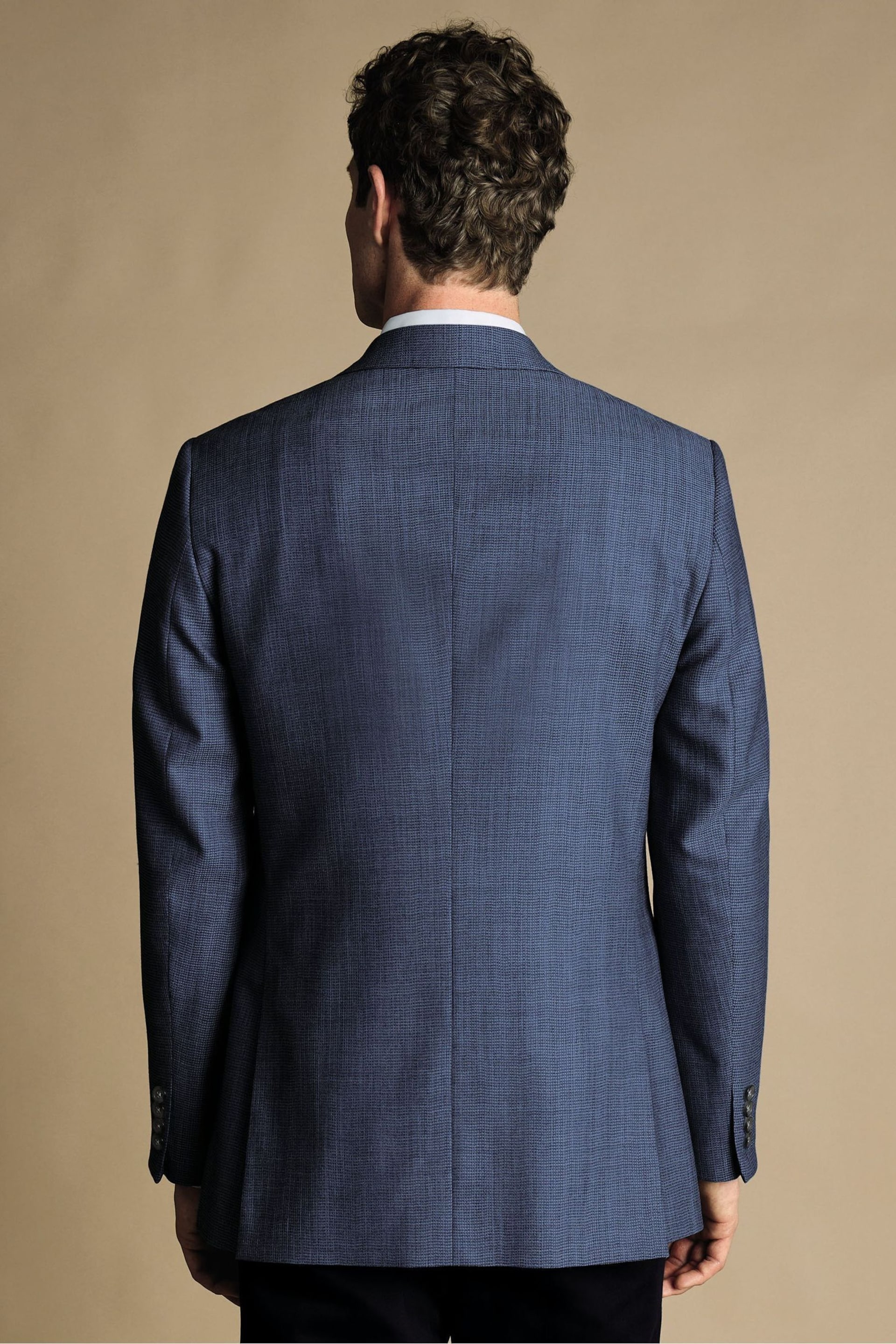 Charles Tyrwhitt Navy Blue Slim Fit Proper Blazer Jacket - Image 2 of 5