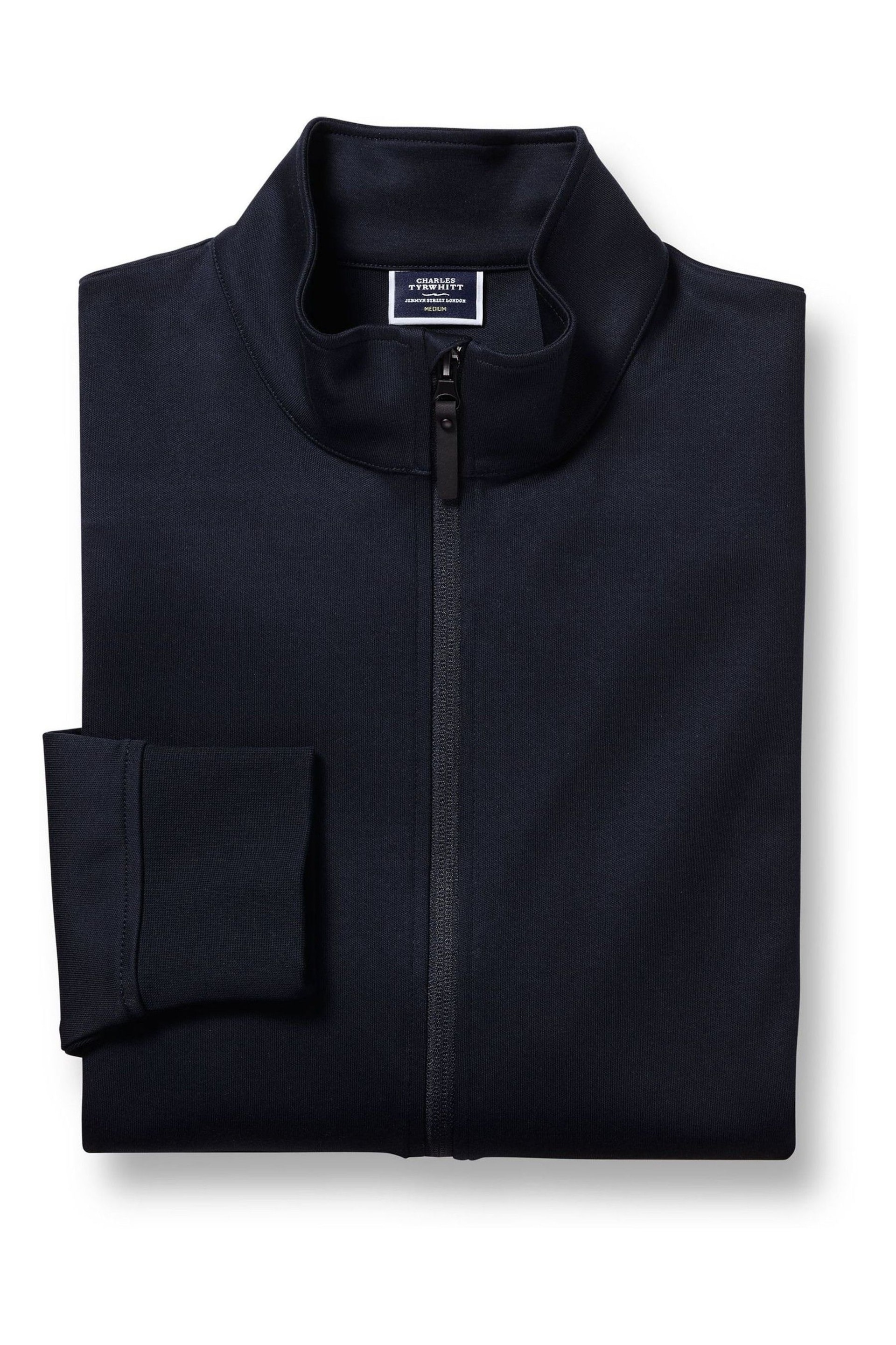 Charles Tyrwhitt Blue Performance Long Sleeve Funnel Neck Jacket - Image 1 of 3