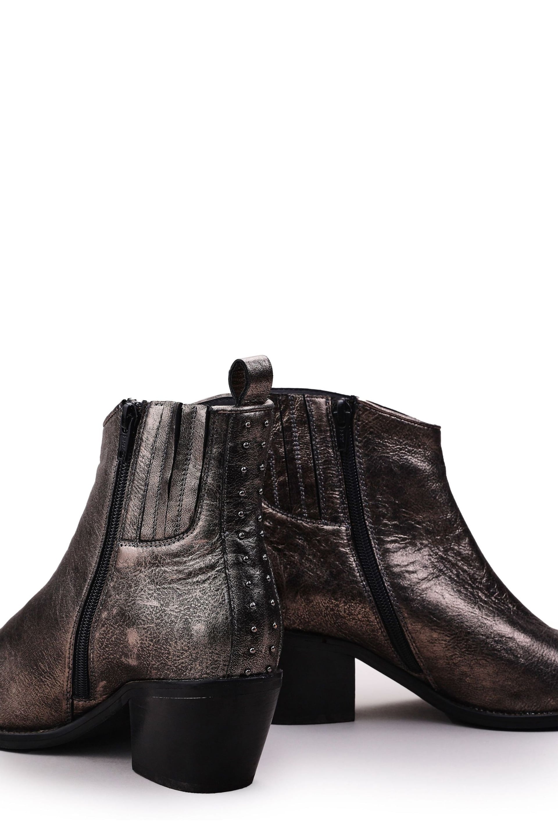 Moda In Pelle Metallic Western Boots - Image 5 of 5